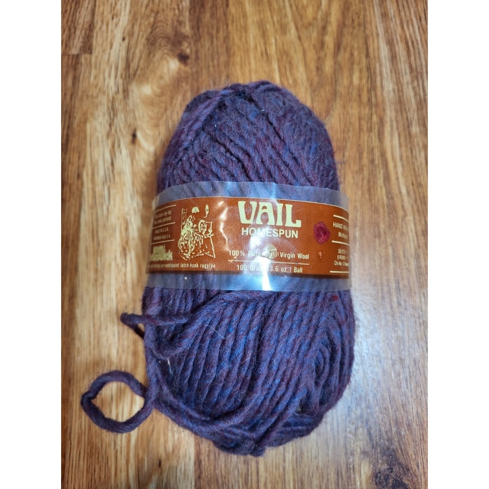 Vail Homespun 100% Pure Virgin Wool Purple Yarn